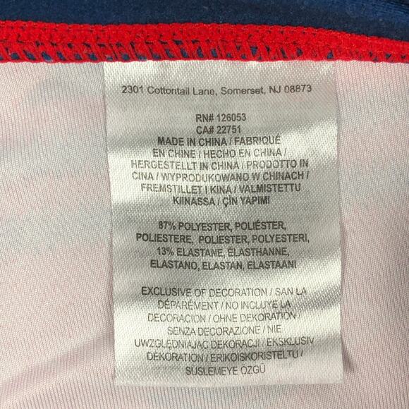 New England Patriots Womens Leggings Medium Red Blue Mid Rise Geometric Print - Picture 6 of 12